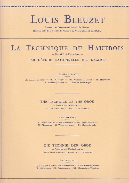 Bleuzet-Technics of the Oboe Bk 2* Bleuzet-Technics of the Oboe Bk 2*