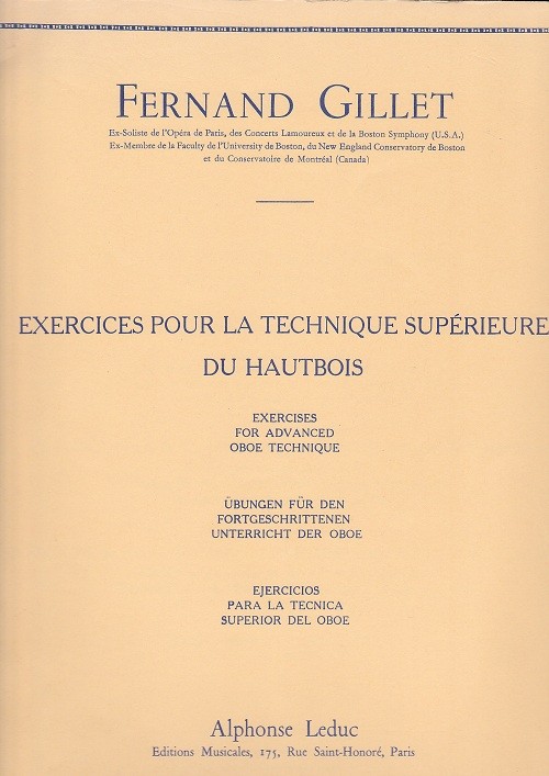 Gillet-Excercises for Adv. Ob Tech* Gillet-Excercises for Adv. Ob Tech*