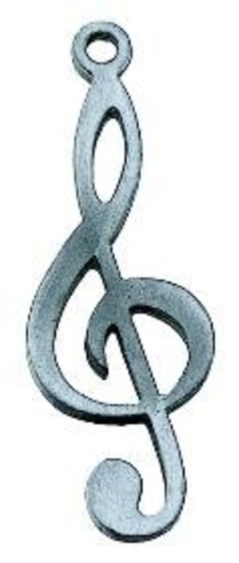 Keychain Pewter-G Clef Keychain Pewter-G Clef