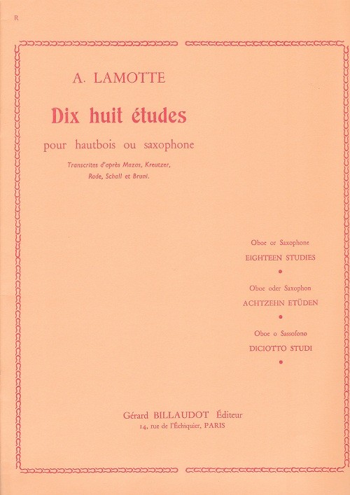 Lamotte-18 Etudes-Oboe Lamotte-18 Etudes-Oboe