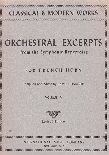 Orchestral Excerpts Vol.IV* Orchestral Excerpts Vol.IV*