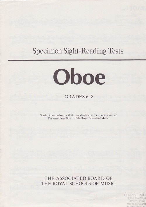 Specimen Sight-Reading Grd 6-8-Ob Specimen Sight-Reading Grd 6-8-Ob