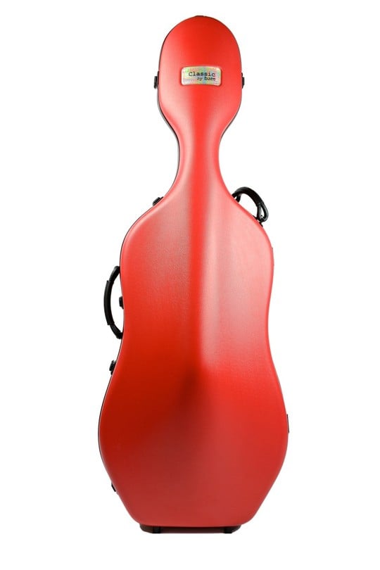 Cello Case-Bam Classic with Wheels-Red Cello Case-Bam Classic with Wheels-Red
