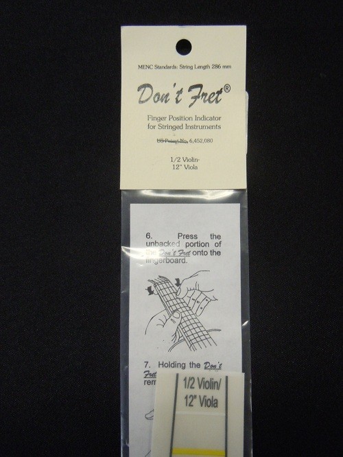 Don't Fret - Violin Fret Stickers 1/2 Don't Fret - Violin Fret Stickers 1/2