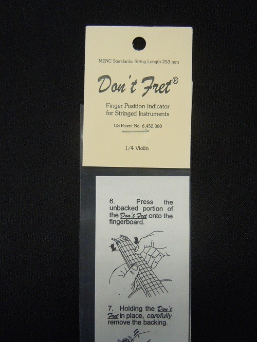 Don't Fret - Violin Fret Stickers 1/4 Don't Fret - Violin Fret Stickers 1/4