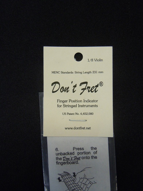 Don't Fret - Violin Fret Stickers 1/8 Don't Fret - Violin Fret Stickers 1/8
