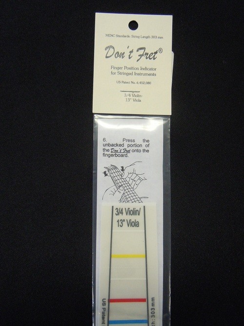 Don't Fret - Violin Fret Stickers 3/4 Don't Fret - Violin Fret Stickers 3/4