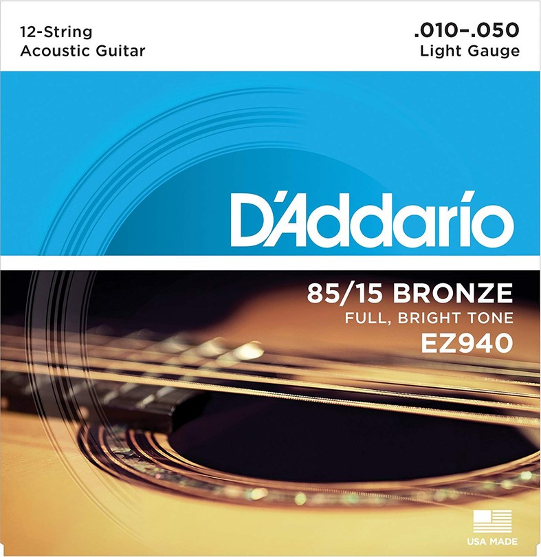 Guitar Sts-D'Addario EZ940 - Acoustic 12-String Light Guitar Sts-D'Addario EZ940 - Acoustic 12-String Light