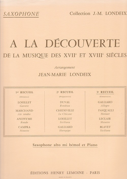 Londeix-A La Decouverte Bk 3 A Londeix-A La Decouverte Bk 3 A