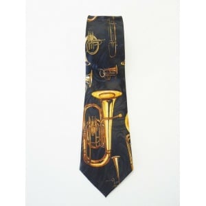 Neck Tie-Brass Instruments - Black
