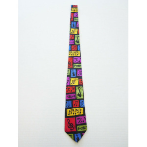 Neck Tie-Colourful Music Notes