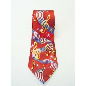 Neck Tie-G Clef -Swirls