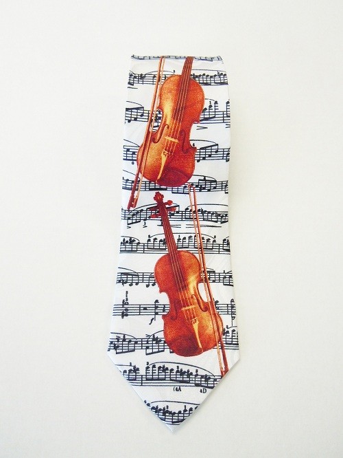 Neck Tie-Violins & Sheet Music Neck Tie-Violins & Sheet Music